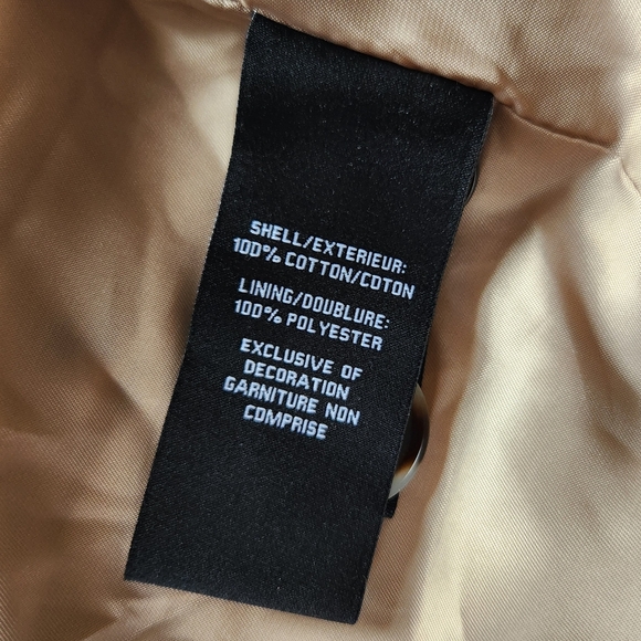 7 For All Mankind Floral Jacket Cropped Trench Coat Tan Beige | Women's Size XS - Picture 10 of 12